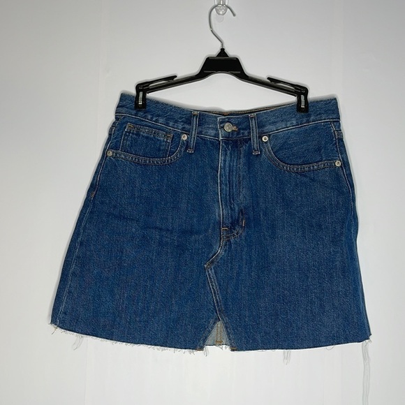NEW Madewell Denim Cut-out A-line Skirt 28/US 6 - Picture 3 of 9